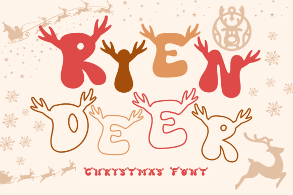 Reindeer: A Playful Christmas Decorative Font for Modern Design