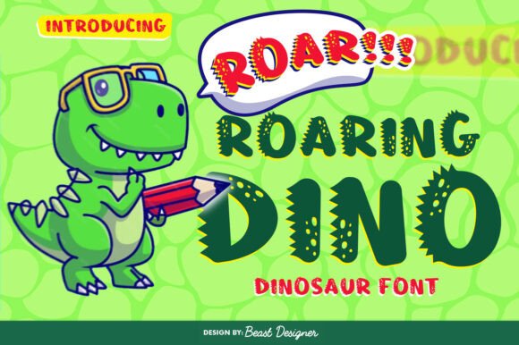 Roaring Dino: A Typeface That Brings Prehistoric Fun to Modern Design
